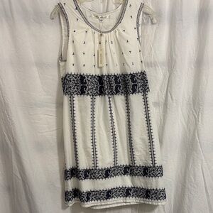 Max Studio White and Blue Dress